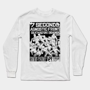 7 Seconds / Agnostic Front / Death Before Dishonor Punk Flyer Long Sleeve T-Shirt